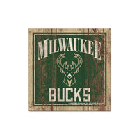 Milwaukee Bucks Wooden Magnet 3" X 3"