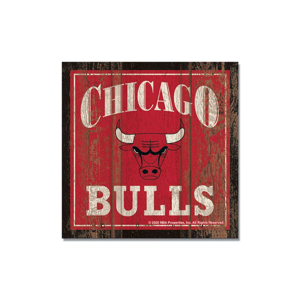 Chicago Bulls Wooden Magnet 3" X 3"