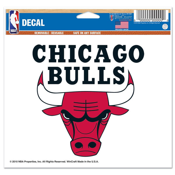 Chicago Bulls Multi-Use Decal -Clear Bckrgd 5" x 6"