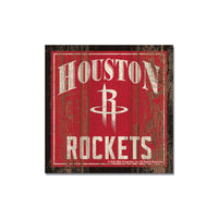 Houston Rockets Wooden Magnet 3" X 3"