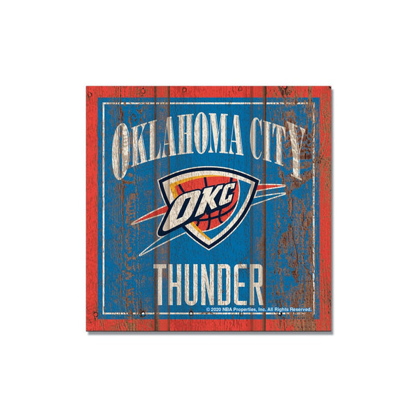 Oklahoma City Thunder Wooden Magnet 3" X 3"