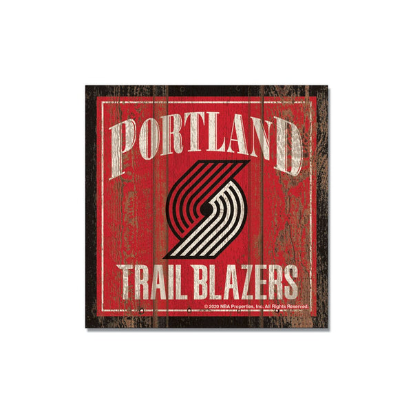 Portland Trail Blazers Wooden Magnet 3" X 3"