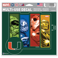 Miami Hurricanes / Marvel (C) 2021 Marvel Multi-Use Decal - cut to logo 5" x 6"