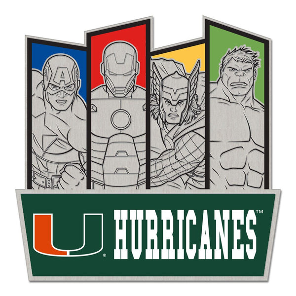 Miami Hurricanes / Marvel (C) 2021 Marvel Collector Pin Jewelry Card