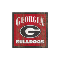 Wholesale-Georgia Bulldogs Wooden Magnet 3" X 3"