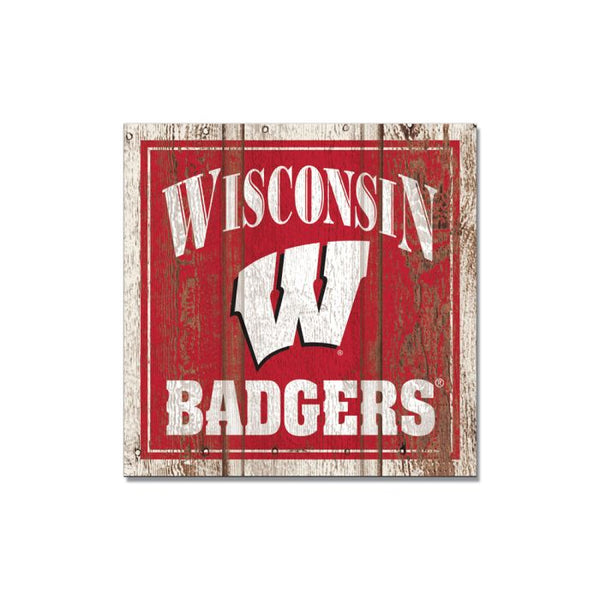 Wholesale-Wisconsin Badgers Wooden Magnet 3" X 3"