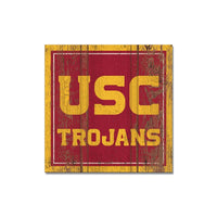 Wholesale-USC Trojans Wooden Magnet 3" X 3"