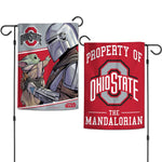 Ohio State Buckeyes / Star Wars Mandalorian Garden Flags 2 sided 12.5" x 18"
