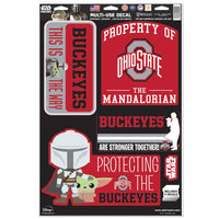 Wholesale-Ohio State Buckeyes / Star Wars MANDALORIAN Multi-Use Decal 11" x 17"