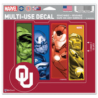 Oklahoma Sooners / Marvel (c) 2021 MARVEL Multi-Use Decal - cut to logo 5" x 6"