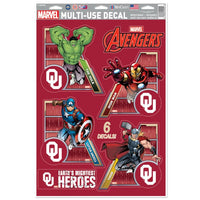 Wholesale-Oklahoma Sooners / Marvel (c) 2021 MARVEL Multi-Use Decal 11" x 17"