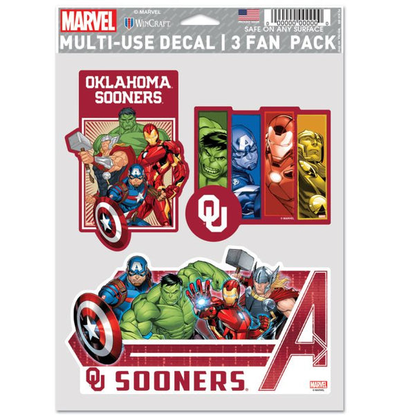 Wholesale-Oklahoma Sooners / Marvel (c) 2021 MARVEL Multi Use 3 Fan Pack