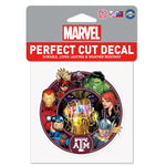 Texas A&M Aggies / Marvel (c) 2021 MARVEL Perfect Cut Color Decal 4" x 4"