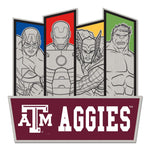 Texas A&M Aggies / Marvel (c) 2021 MARVEL Collector Pin Jewelry Card