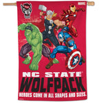 Wholesale-NC State Wolfpack / Marvel (C) 2021 Marvel Vertical Flag 28" x 40"