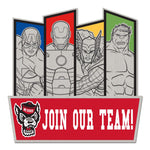 NC State Wolfpack / Marvel (c) 2021 MARVEL Collector Pin Jewelry Card