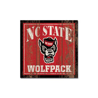 Wholesale-NC State Wolfpack Wooden Magnet 3" X 3"