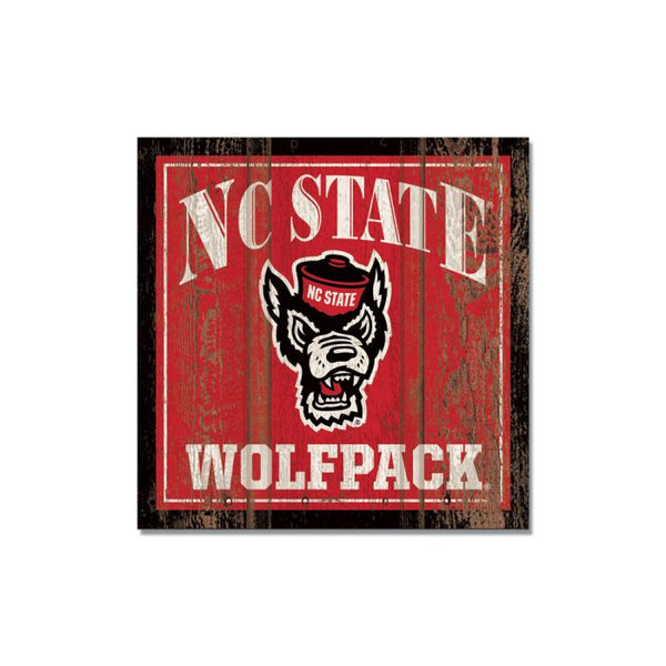 Wholesale-NC State Wolfpack Wooden Magnet 3" X 3"