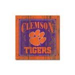 Wholesale-Clemson Tigers Wooden Magnet 3" X 3"