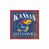 Kansas Jayhawks Wooden Magnet 3" X 3"