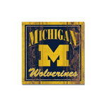 Michigan Wolverines Wooden Magnet 3" X 3"