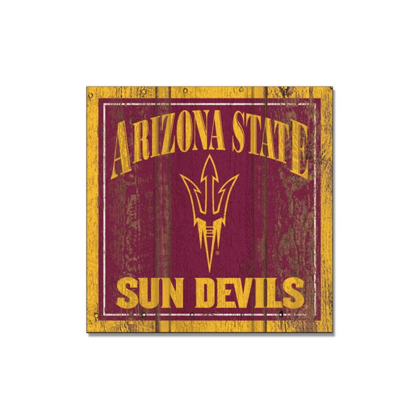 Wholesale-Arizona State Sun Devils Wooden Magnet 3" X 3"