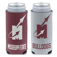 MISSISSIPPI STATE BULLDOGS / Vintage Collegiate Flying M Logo 12 oz Slim Can Cooler
