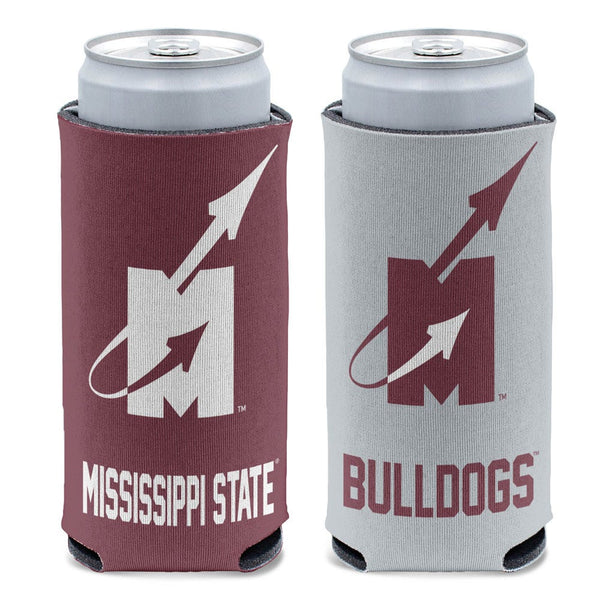 MISSISSIPPI STATE BULLDOGS / Vintage Collegiate Flying M Logo 12 oz Slim Can Cooler