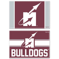 MISSISSIPPI STATE BULLDOGS / Vintage Collegiate Flying M logo Rectangle Magnet, 2pack 2" x 3"