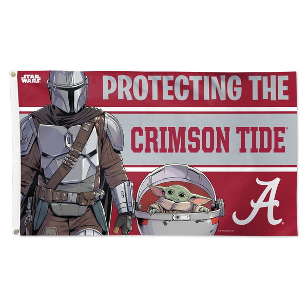 Alabama Crimson Tide / Star Wars MANDALORIAN Flag - Deluxe 3' X 5'