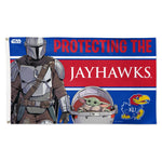 Kansas Jayhawks / Star Wars MANDALORIAN Flag - Deluxe 3' X 5'