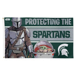 Wholesale-Michigan State Spartans / Star Wars MANDALORIAN Flag - Deluxe 3' X 5'