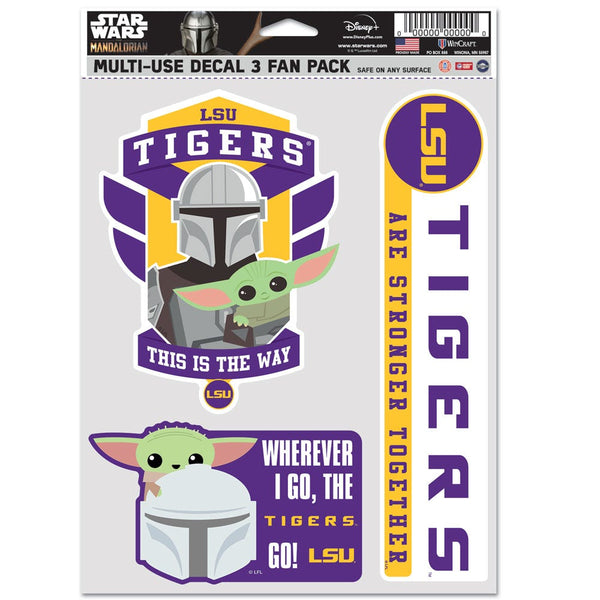 LSU Tigers / Star Wars MANDALORIAN Multi Use 3 Fan Pack