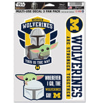 Wholesale-Michigan Wolverines / Star Wars MANDALORIAN Multi Use 3 Fan Pack