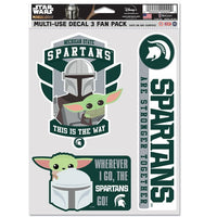 Wholesale-Michigan State Spartans / Star Wars MANDALORIAN Multi Use 3 Fan Pack