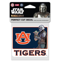 Wholesale-Auburn Tigers / Star Wars MANDALORIAN Perfect Cut Color Decal 4" x 4"