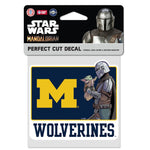 Michigan Wolverines / Star Wars MANDALORIAN Perfect Cut Color Decal 4" x 4"