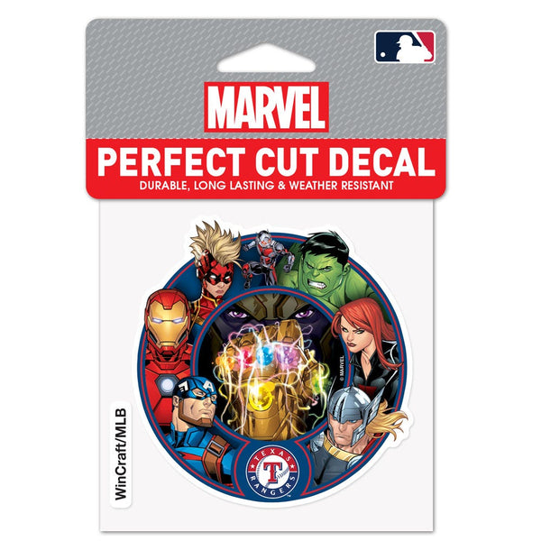 Texas Rangers / Marvel (c) 2021 MARVEL Perfect Cut Color Decal 4" x 4"