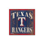Texas Rangers Wooden Magnet 3" X 3"
