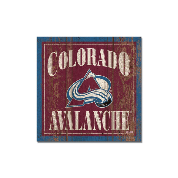 Colorado Avalanche Wooden Magnet 3" X 3"