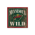 Minnesota Wild Wooden Magnet 3" X 3"