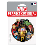 Pittsburgh Pirates / Marvel (c) 2021 MARVEL Perfect Cut Color Decal 4" x 4"