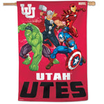 Wholesale-Utah Utes / Marvel (c) 2021 MARVEL Vertical Flag 28" x 40"