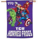 Wholesale-TCU Horned Frogs / Marvel (c) 2021 MARVEL Vertical Flag 28" x 40"