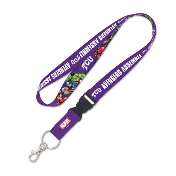 Wholesale-TCU Horned Frogs / Marvel (c) 2021 MARVEL Lanyard w/detachable buckle 1"