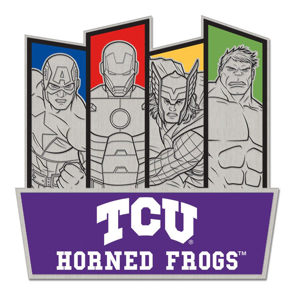 TCU Horned Frogs / Marvel (C)2024 MARVEL Collector Pin Jewelry Card