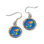 Kansas Jayhawks Earrings Jewelry Carded Round
