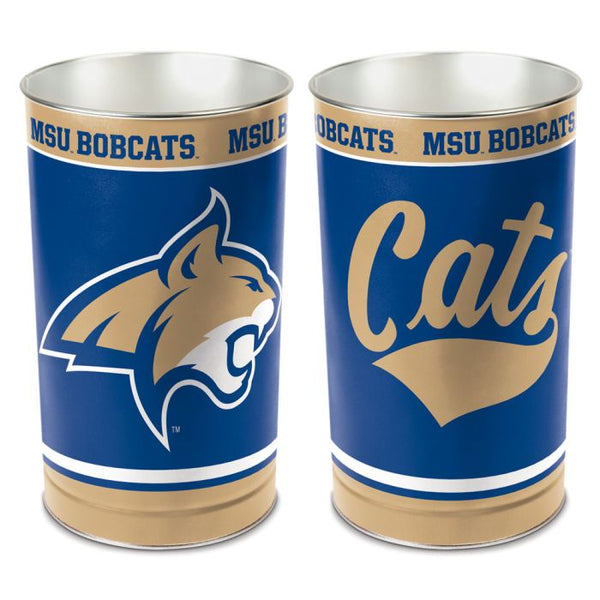 Wholesale-Montana State Bobcats Wastebasket - tapered 15"H