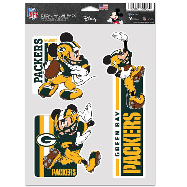 Green Bay Packers / Disney Mickey Mouse Multi Use 3 Fan Pack