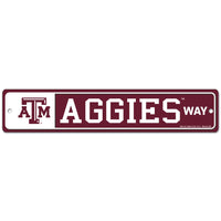 Texas A&M Aggies Street / Zone Sign 3.75"  x 19"